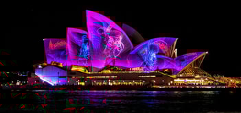 sydney opera house at night