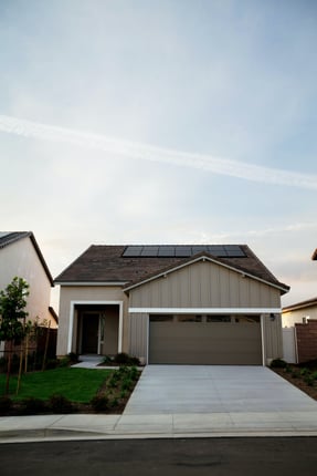 solar panels on suburban home