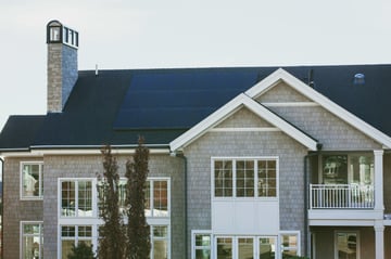 solar panels on roof