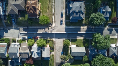 houses in a neighborhood