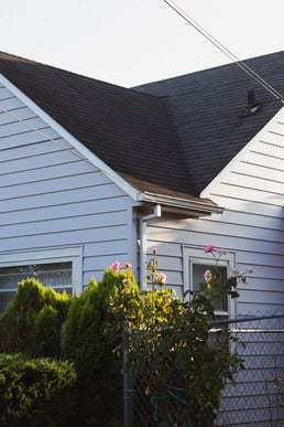 shingle roof on lovely home