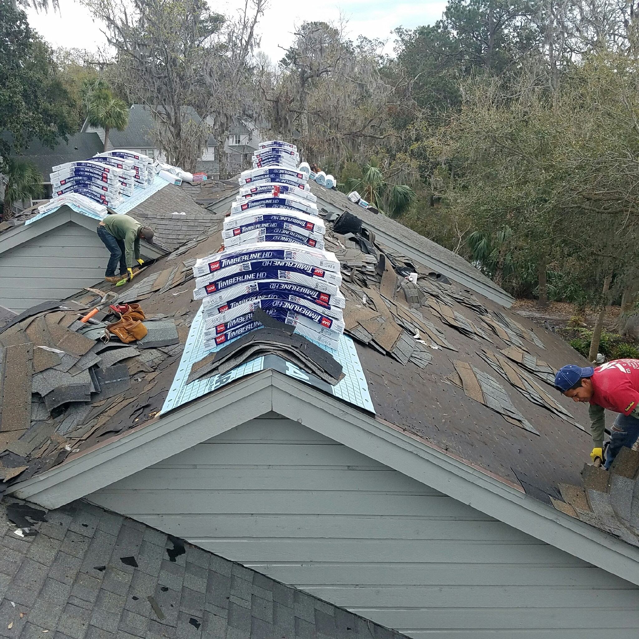RoofCrafters performing a roof replacement