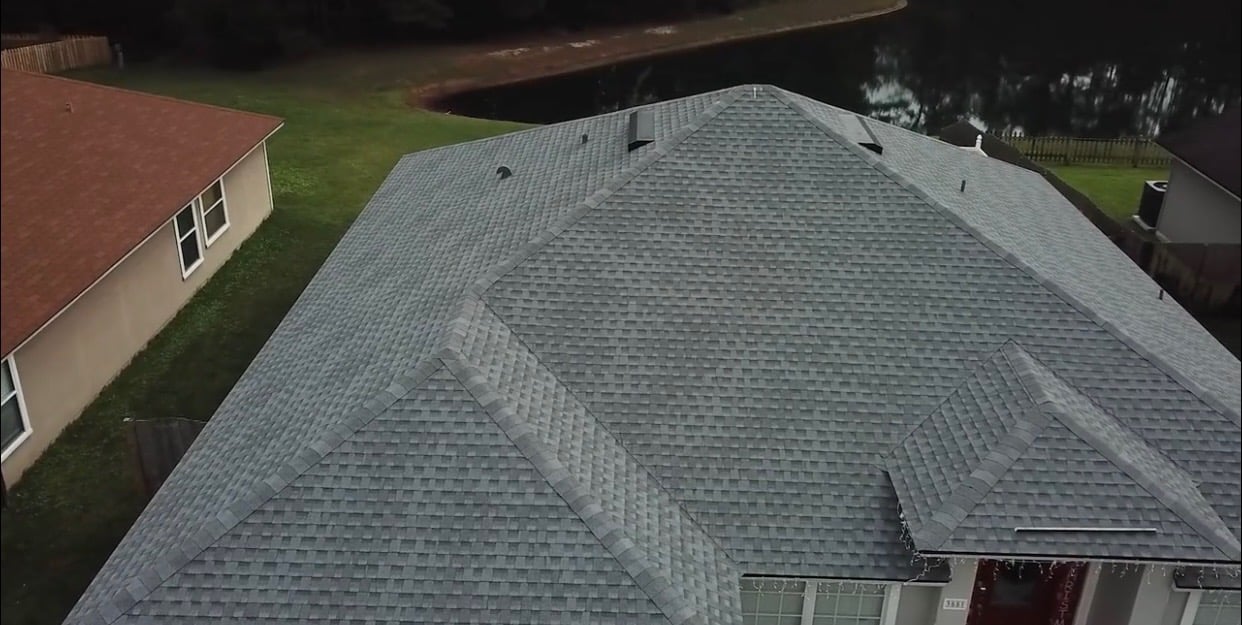 asphalt shingle on a hip roof