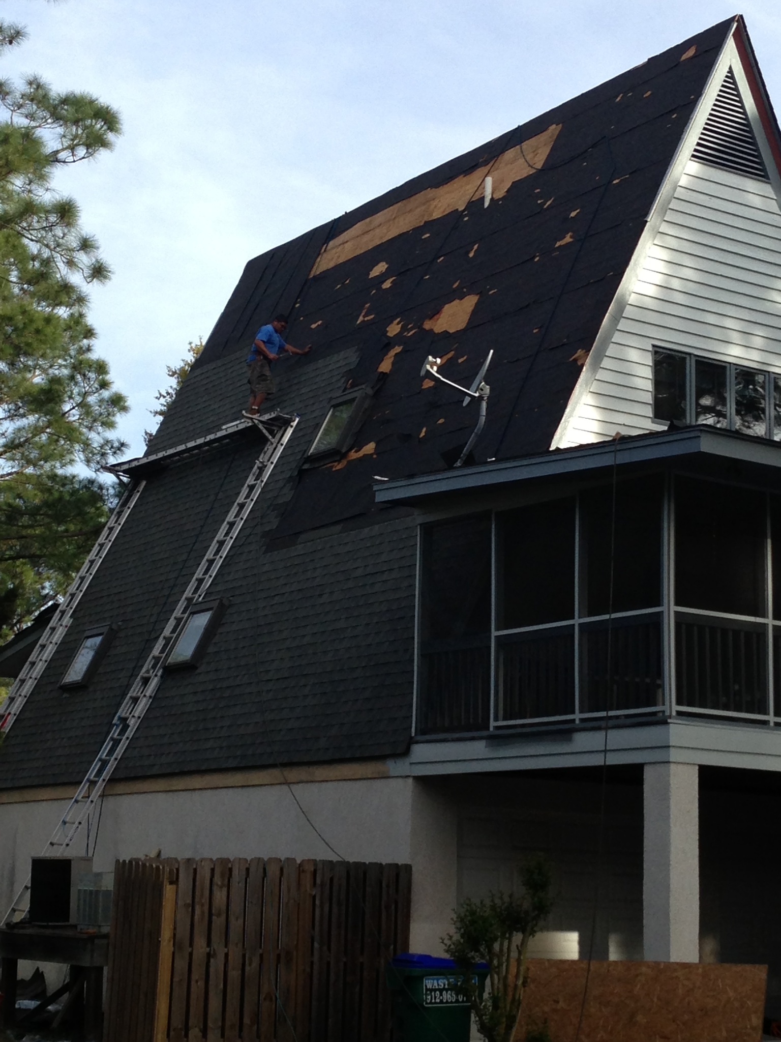 steep roof replacement