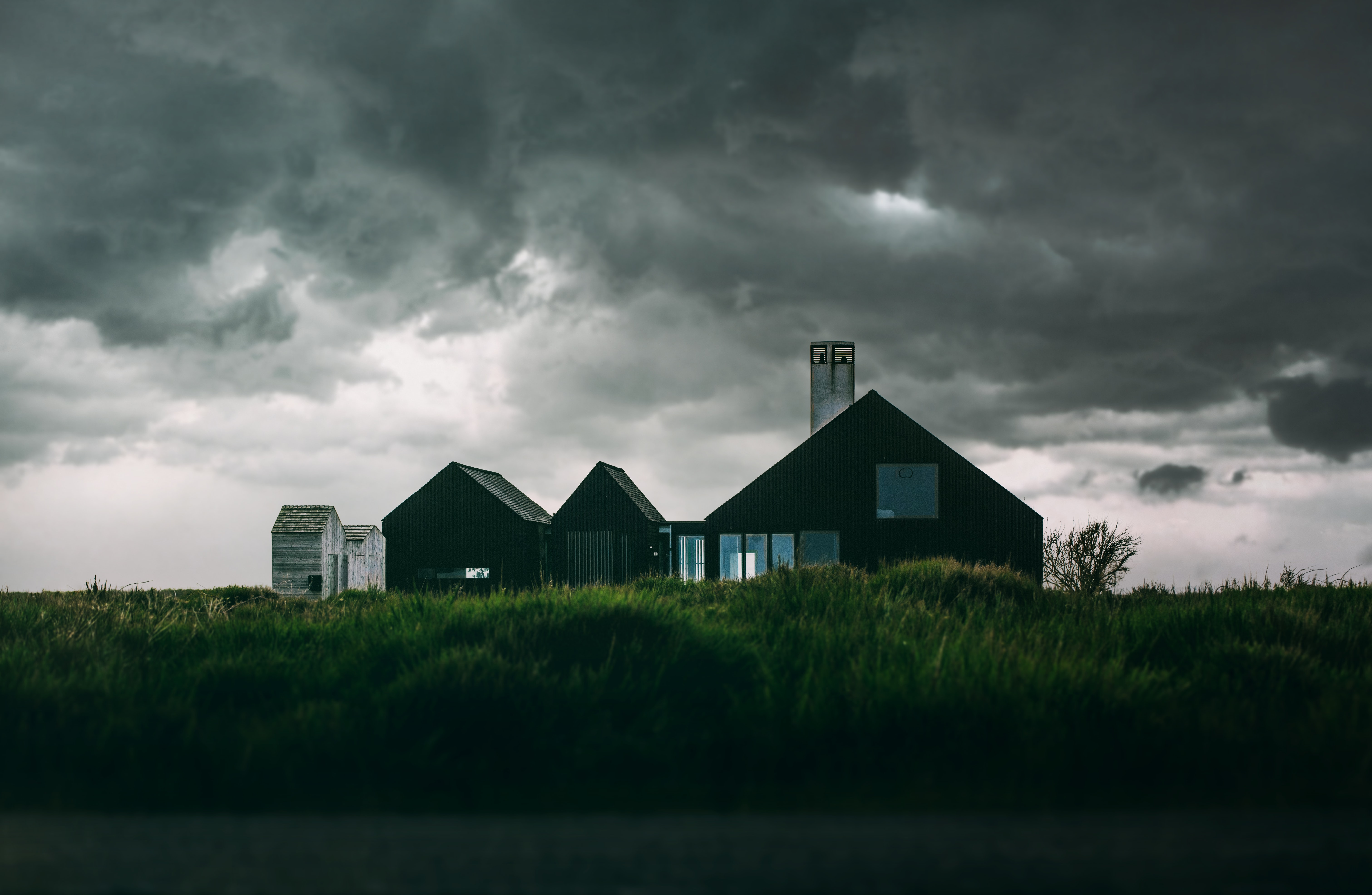 storm brewing over roof