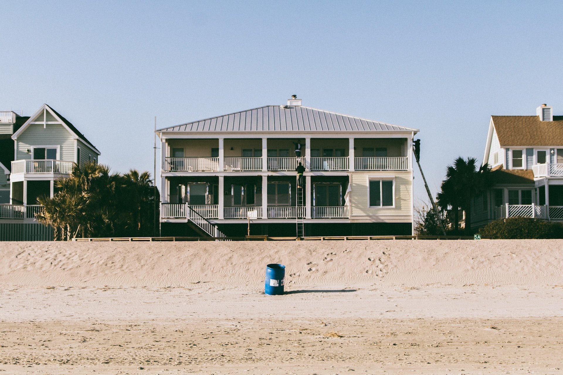 coastal home with metal roof