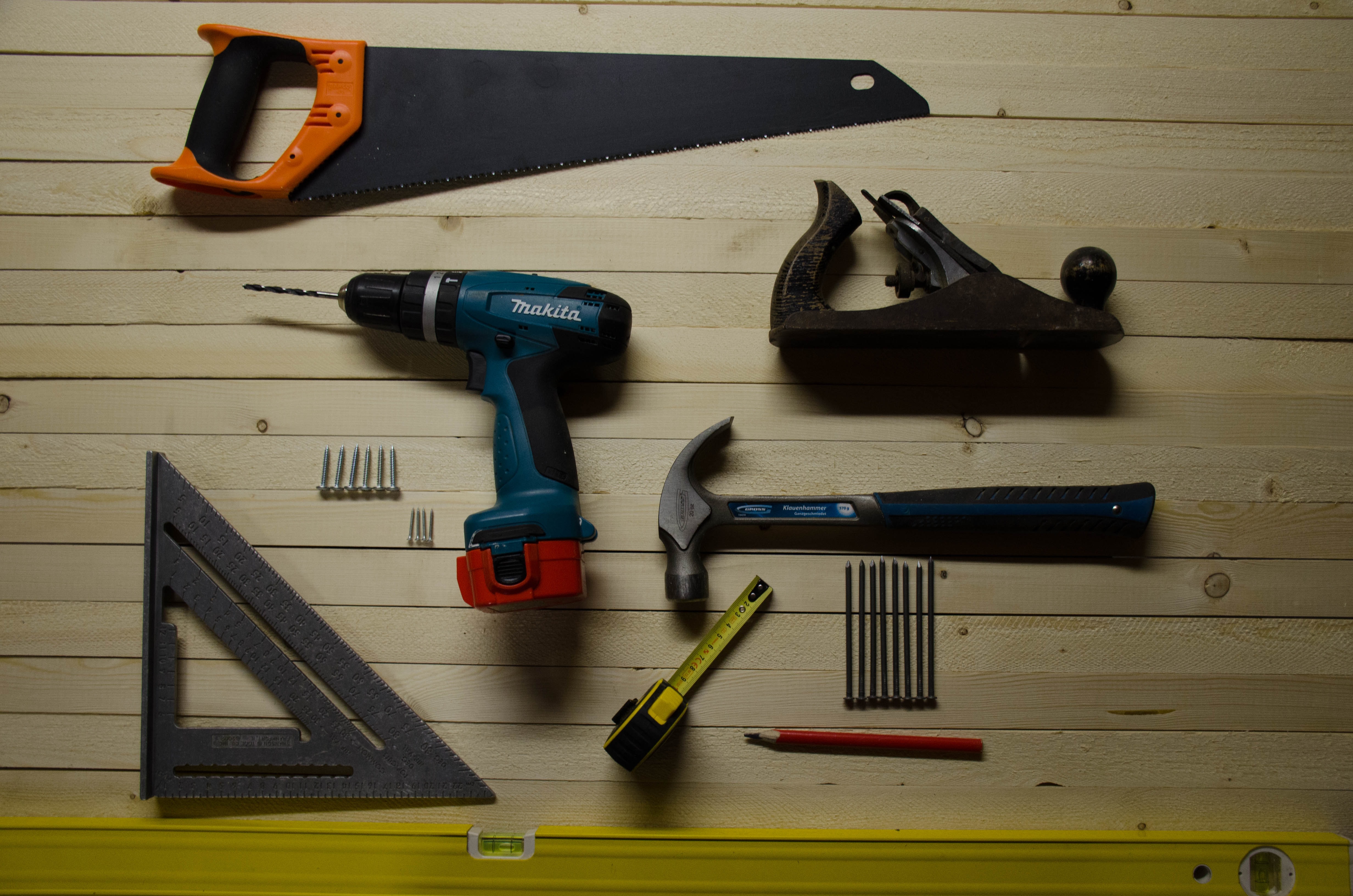 tools on top of table