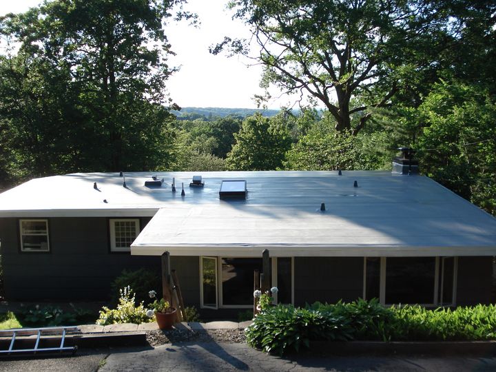 TPO flat roof in Georgia on a residential home