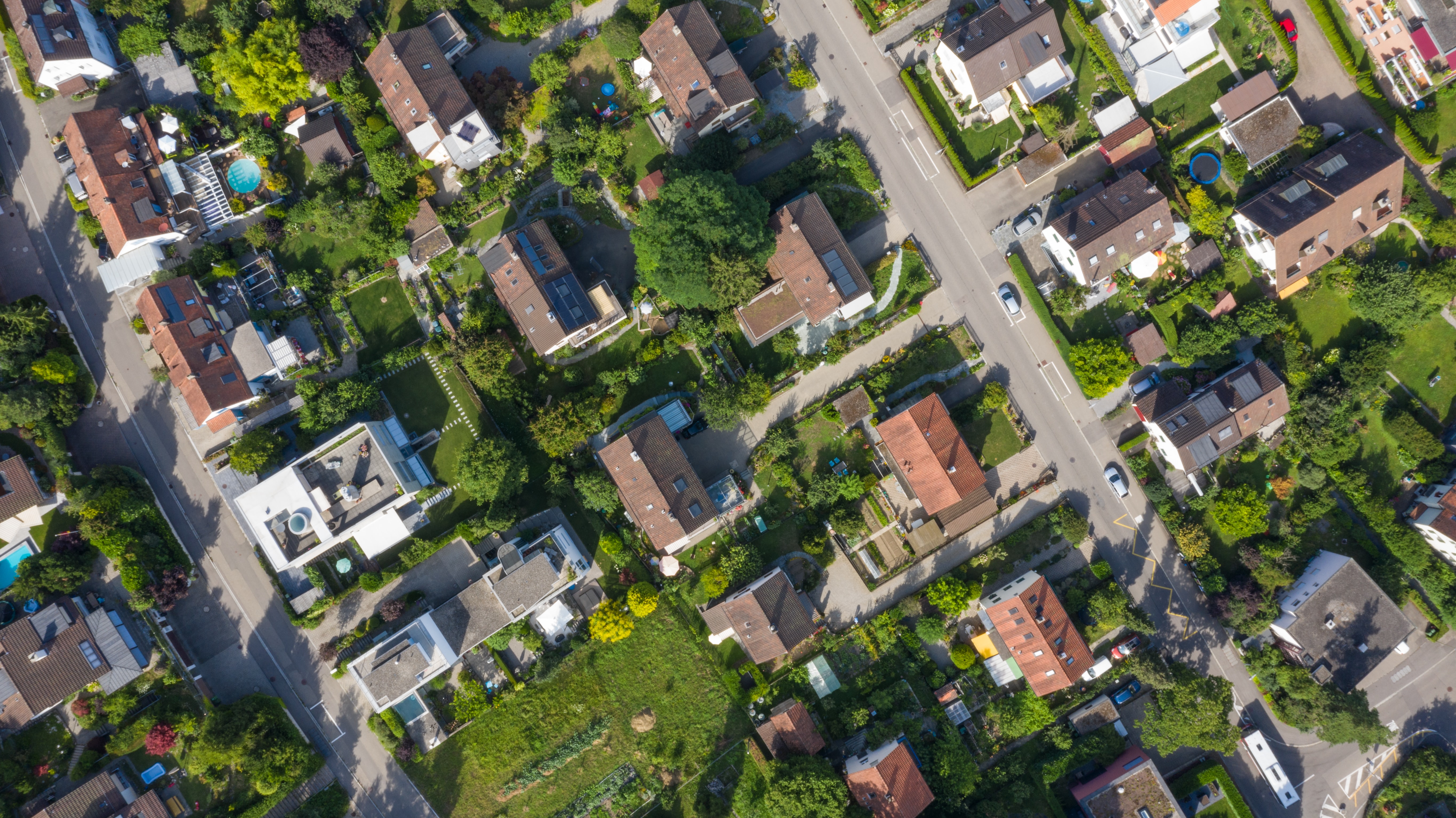 birds eye view of neighborhood