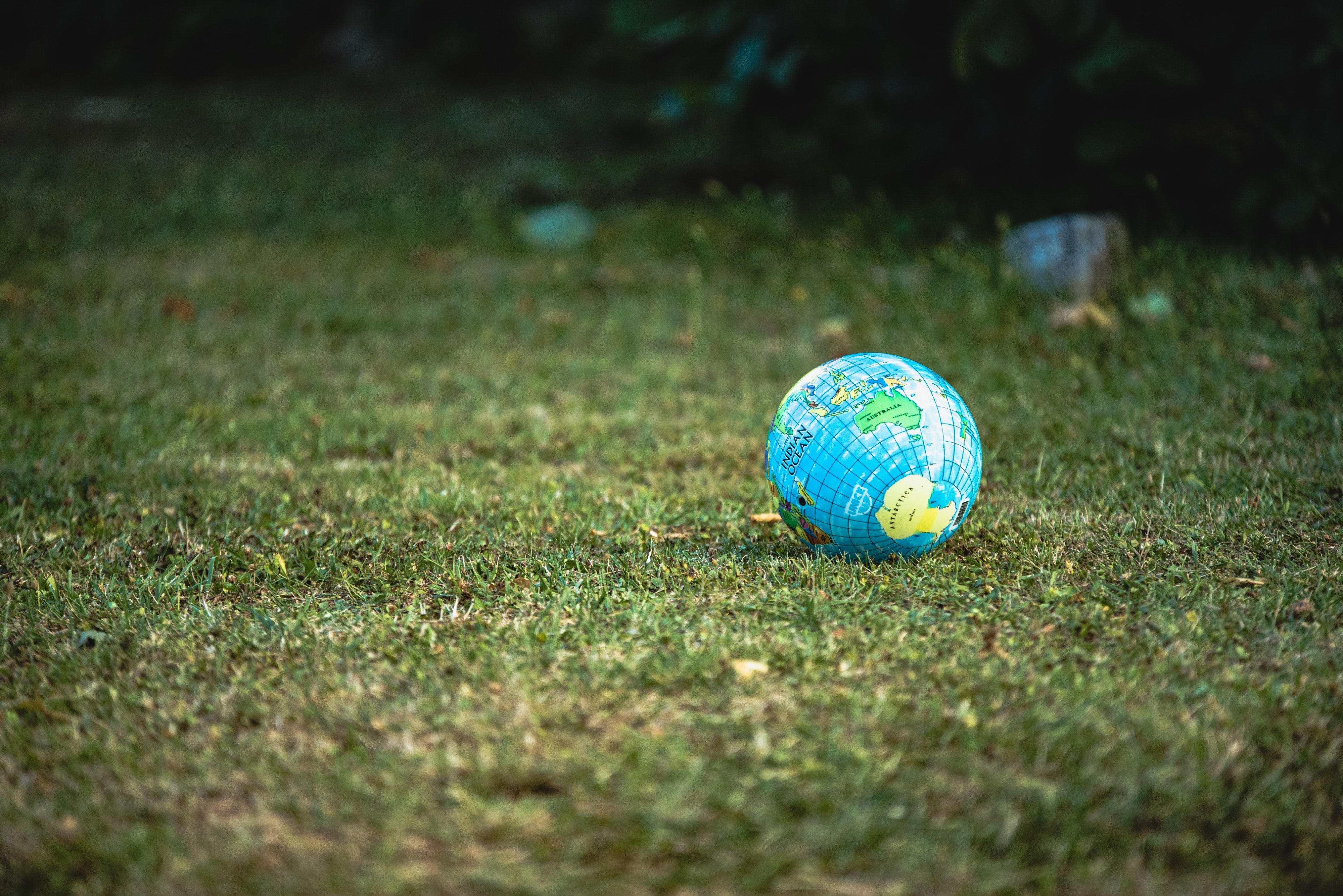 ball of earth on grass