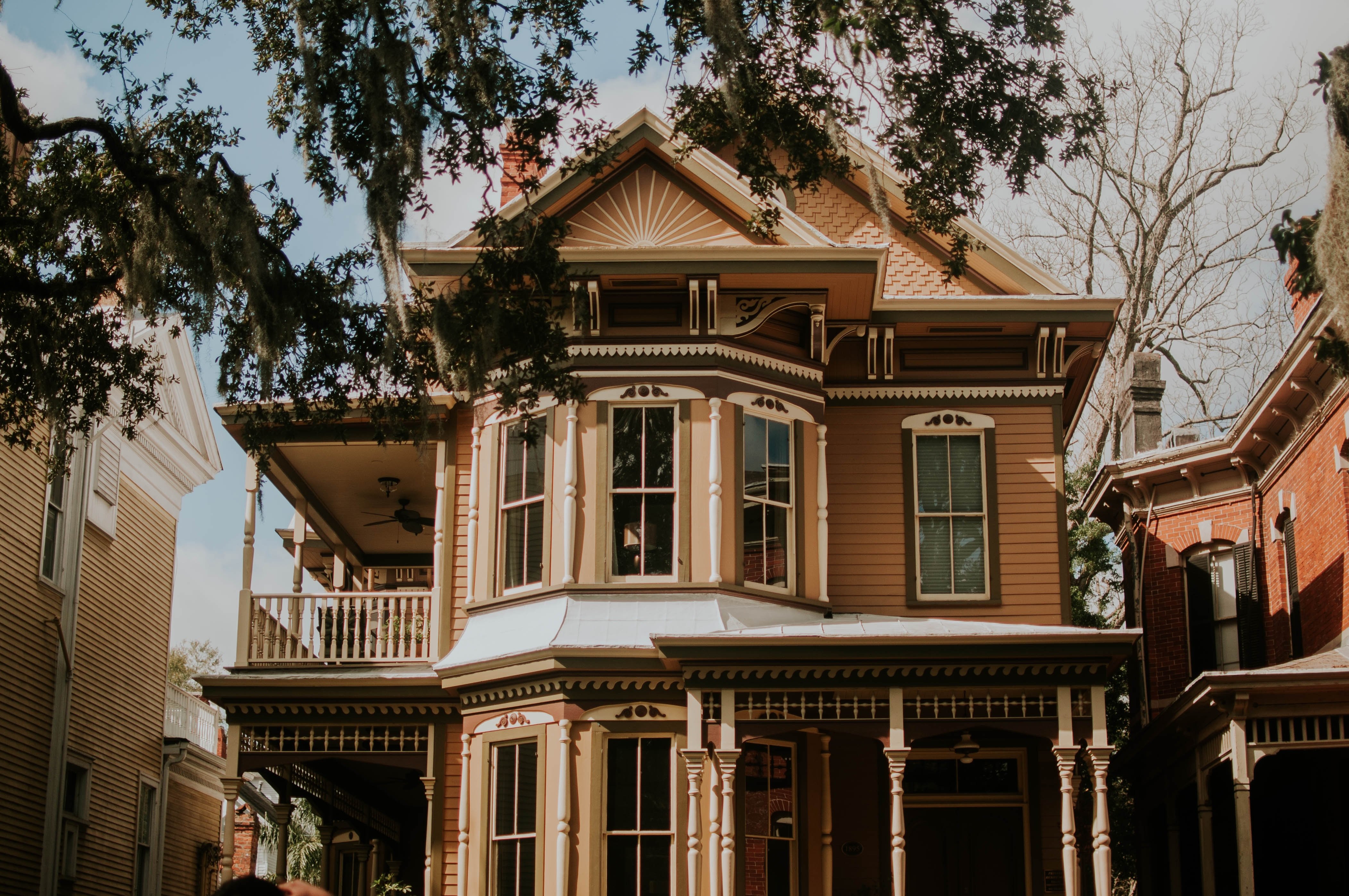 victorian style historic home with asbestos roof