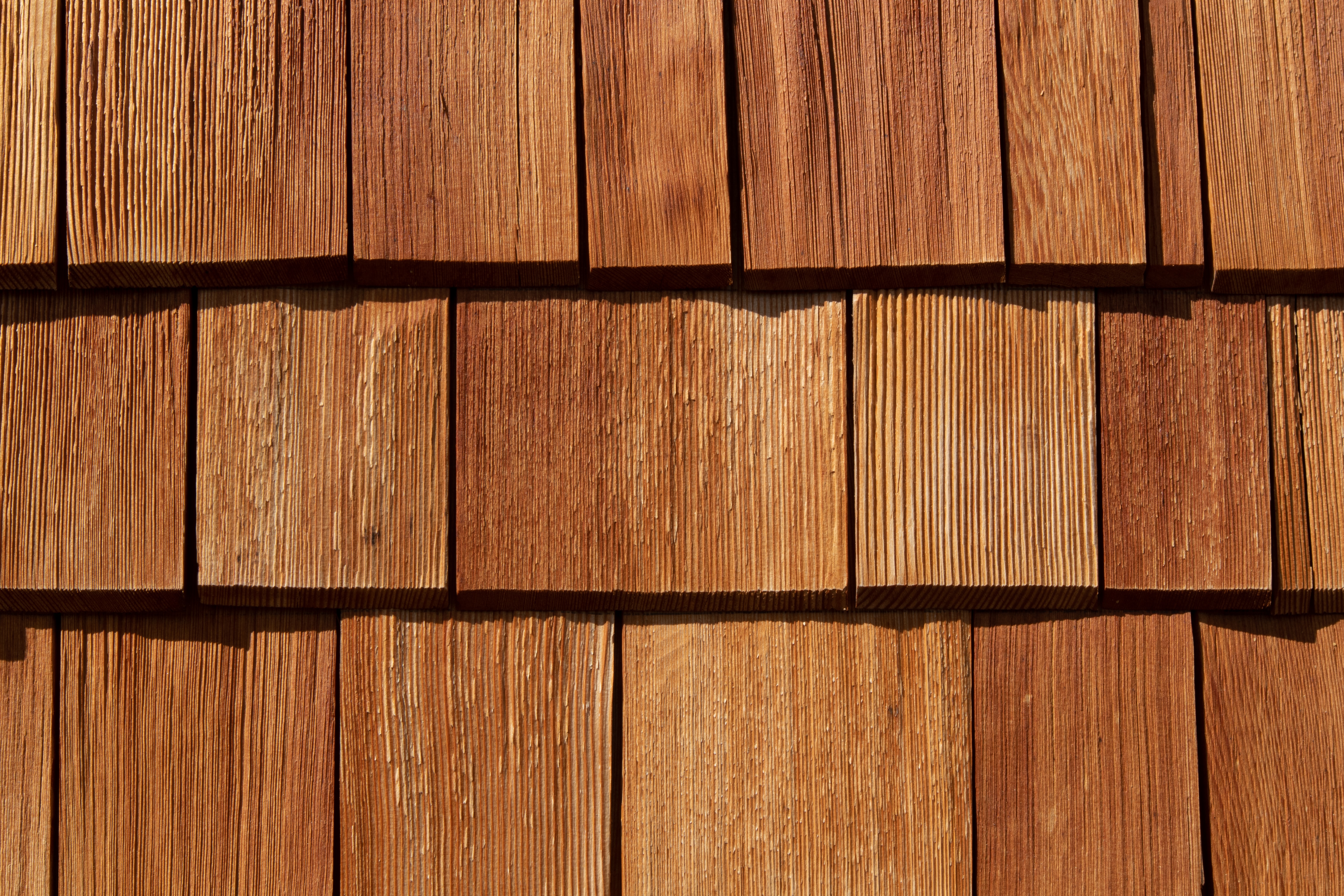 wood shingles on home