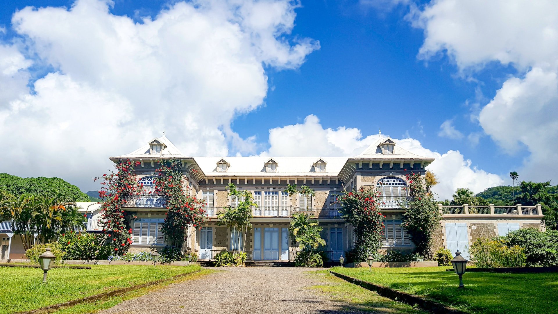 large estate with metal roof