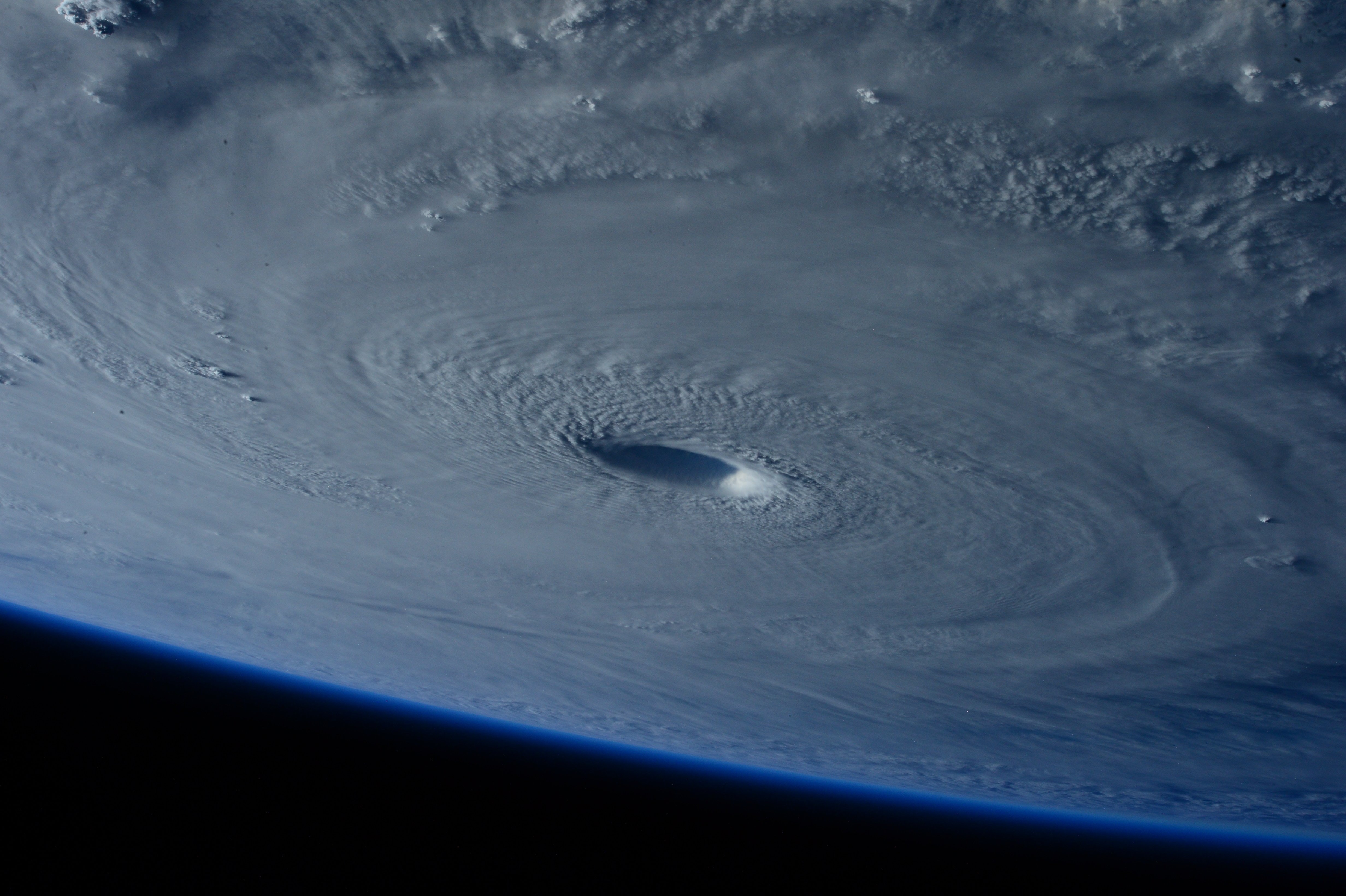 NASA image of hurricane from space