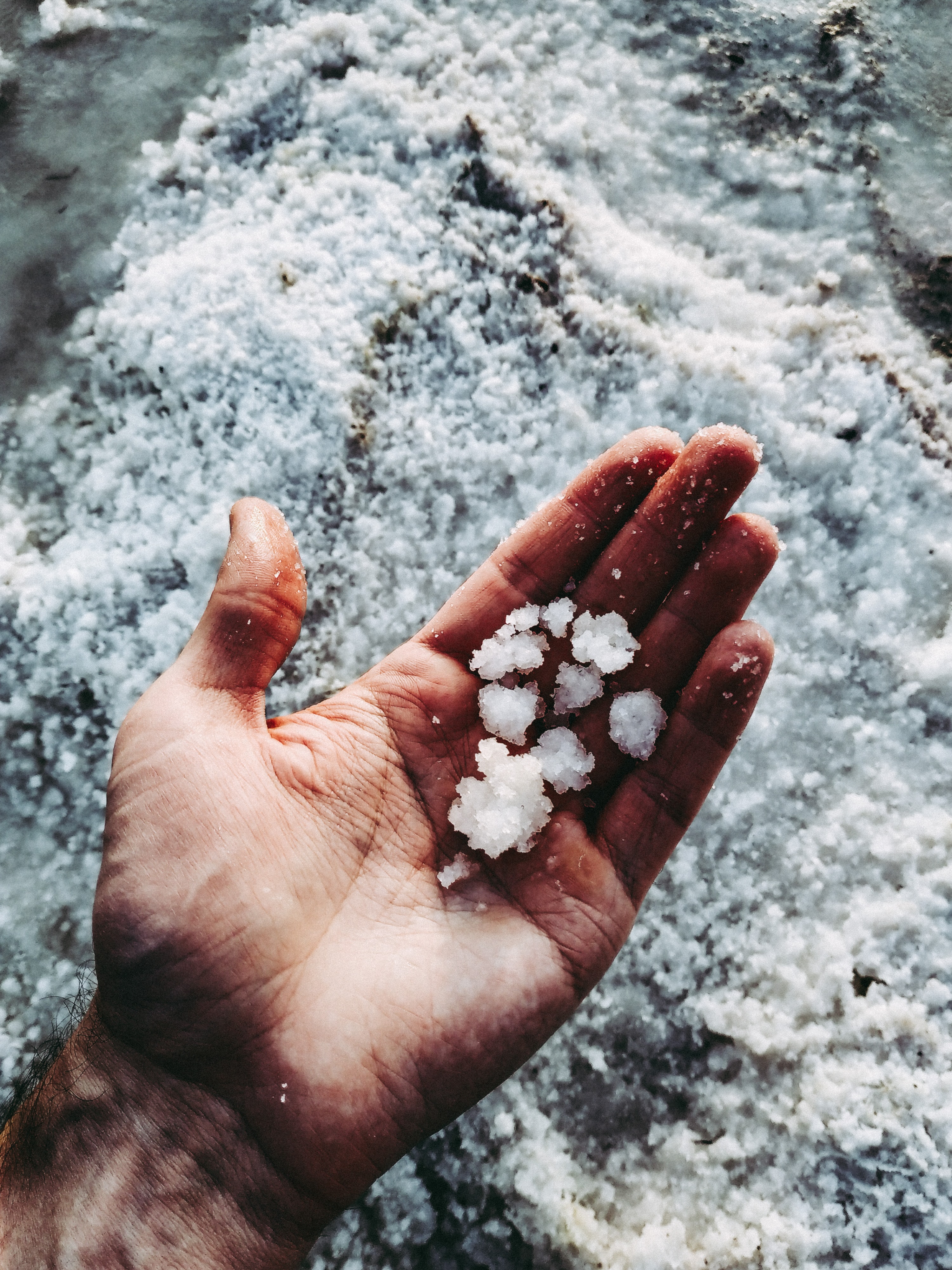 hand holding hail