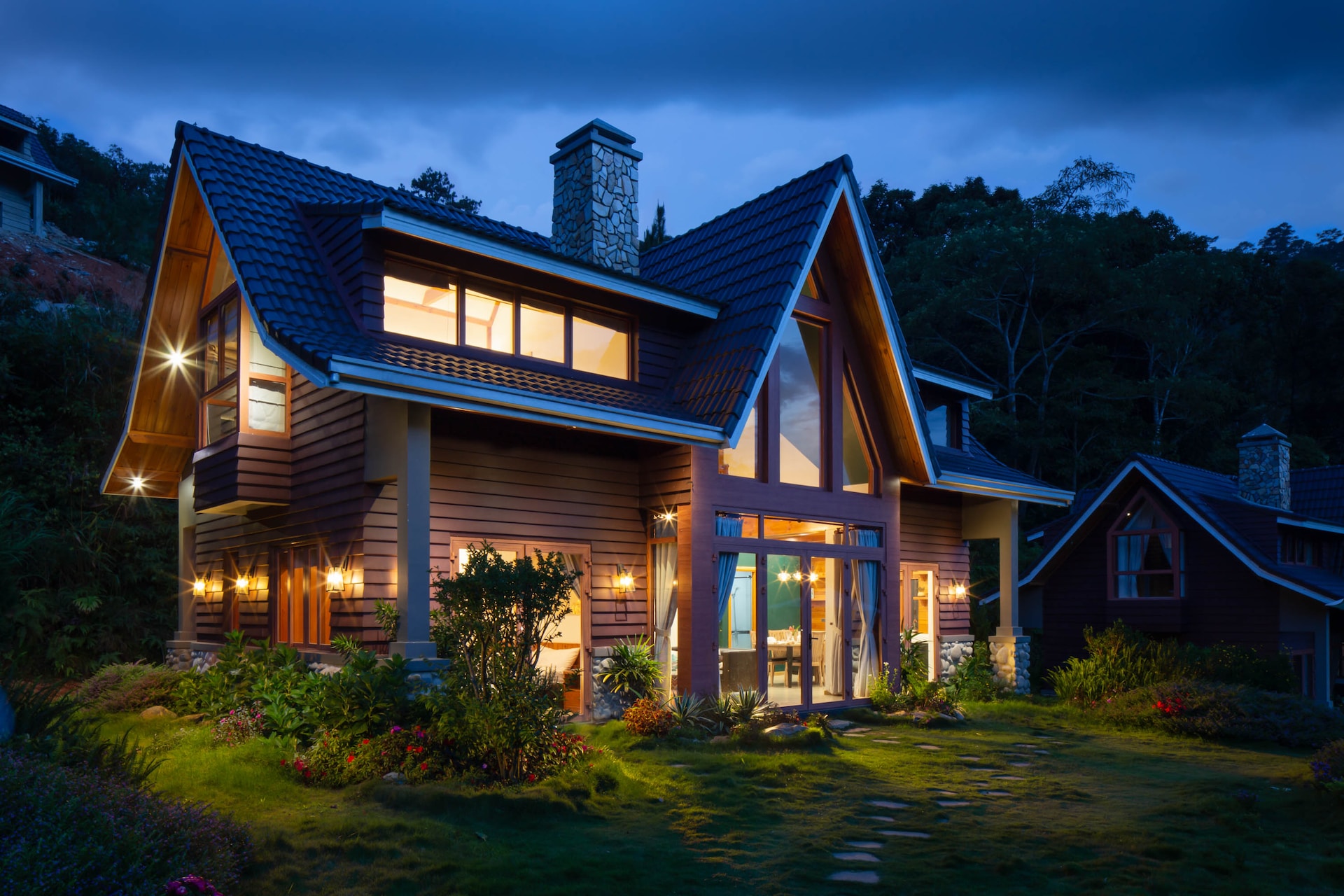 steep pitch cabin roof